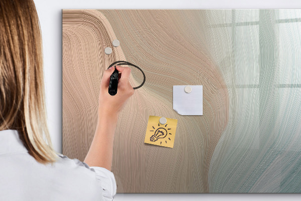 Memobord van glas met print inclusief neodymium magneten Modern prikbord voor notities en foto's