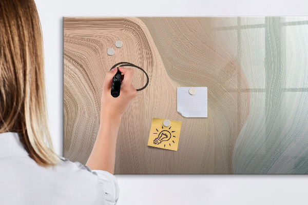 Memobord van glas met print inclusief neodymium magneten Modern prikbord voor notities en foto's