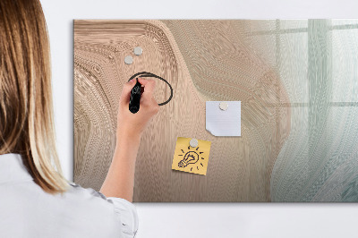 Memobord van glas met print inclusief neodymium magneten Modern prikbord voor notities en foto's