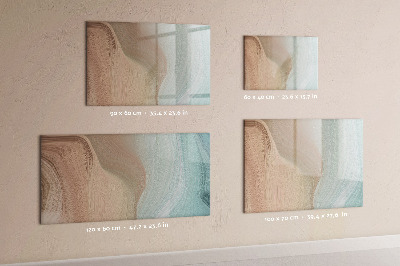 Memobord van glas met print inclusief neodymium magneten Modern prikbord voor notities en foto's