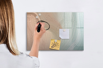 Memobord van glas met print inclusief neodymium magneten Modern prikbord voor notities en foto's