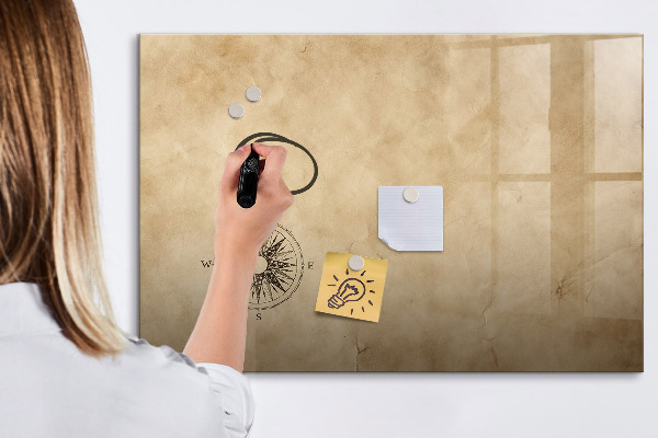 Memobord van glas met print inclusief neodymium magneten Een stijlvol bord voor notities en foto's