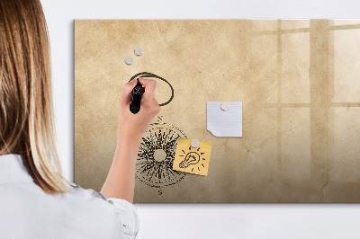 Memobord van glas met print inclusief neodymium magneten Een stijlvol bord voor notities en foto's