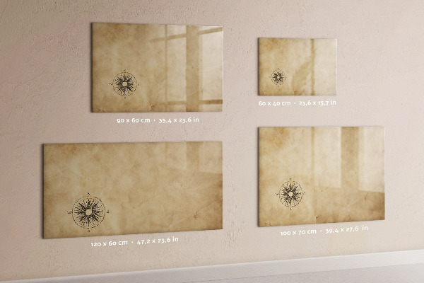 Memobord van glas met print inclusief neodymium magneten Een stijlvol bord voor notities en foto's