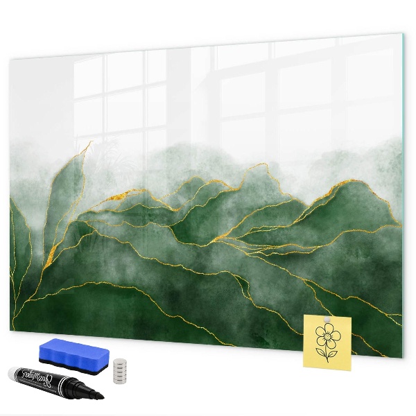 Groen bord voor foto's en notities