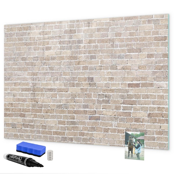 Decoratief glazen wandbord beschrijfbaar en magnetisch Modern fotodisplaybord