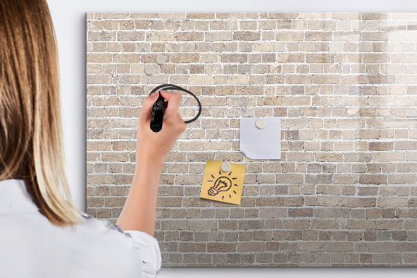 Decoratief glazen wandbord beschrijfbaar en magnetisch Modern fotodisplaybord