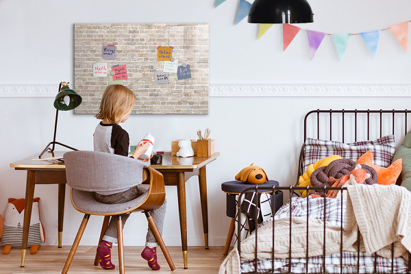 Decoratief glazen wandbord beschrijfbaar en magnetisch Modern fotodisplaybord