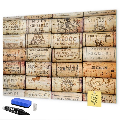 Memobord van glas met print inclusief neodymium magneten Een prikbord voor notities en herinneringen.