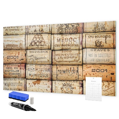 Memobord van glas met print inclusief neodymium magneten Een prikbord voor notities en herinneringen.