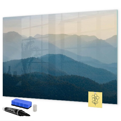Memobord van glas met print inclusief neodymium magneten Een knusse plek voor herinneringen en aantekeningen.