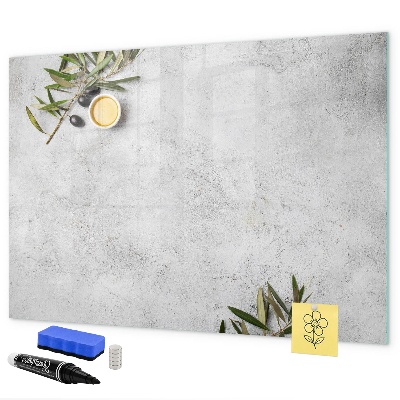Memobord van glas met print inclusief neodymium magneten Een stijlvol bord voor notities en foto's