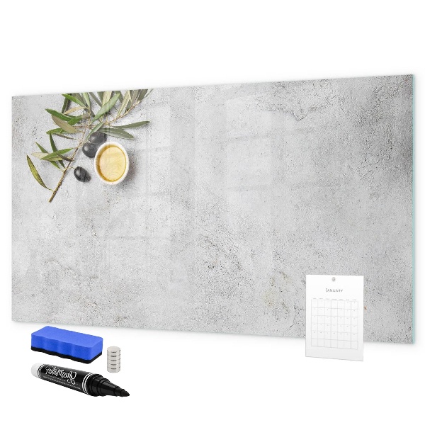 Memobord van glas met print inclusief neodymium magneten Een stijlvol bord voor notities en foto's