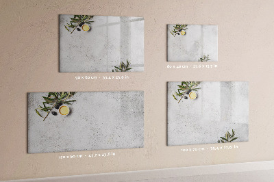 Memobord van glas met print inclusief neodymium magneten Een stijlvol bord voor notities en foto's