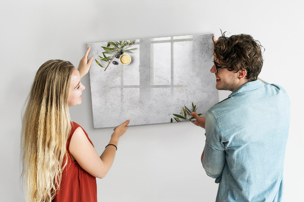 Memobord van glas met print inclusief neodymium magneten Een stijlvol bord voor notities en foto's