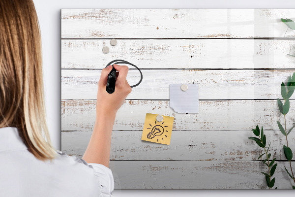 Memobord van glas met print inclusief neodymium magneten Bord voor foto's en notities