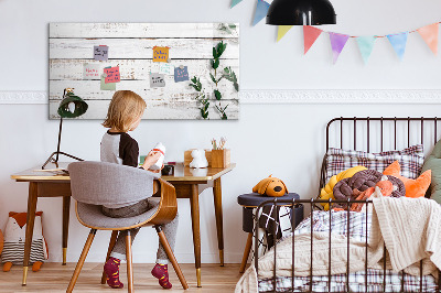 Memobord van glas met print inclusief neodymium magneten Bord voor foto's en notities