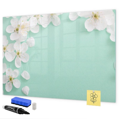 Decoratief glazen wandbord beschrijfbaar en magnetisch Creatief fotopresentatiebord