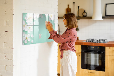 Decoratief glazen wandbord beschrijfbaar en magnetisch Creatief fotopresentatiebord