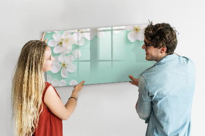 Decoratief glazen wandbord beschrijfbaar en magnetisch Creatief fotopresentatiebord