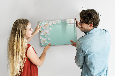 Decoratief glazen wandbord beschrijfbaar en magnetisch Creatief fotopresentatiebord