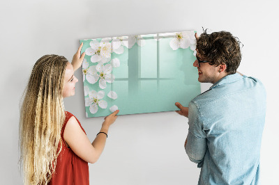 Decoratief glazen wandbord beschrijfbaar en magnetisch Creatief fotopresentatiebord