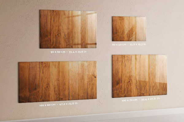 Memobord van glas met print inclusief neodymium magneten Notitie- en fotobord