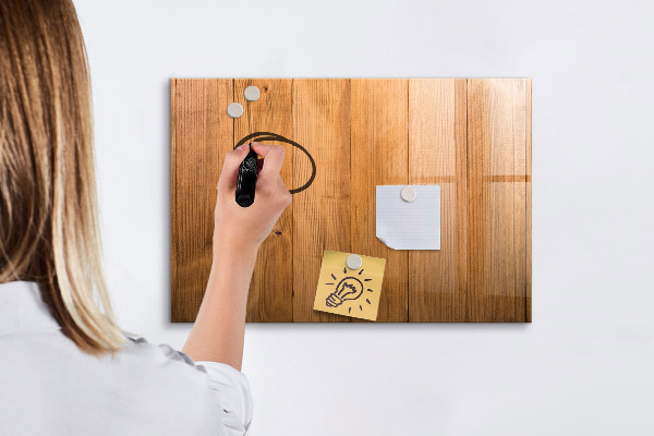 Memobord van glas met print inclusief neodymium magneten Notitie- en fotobord
