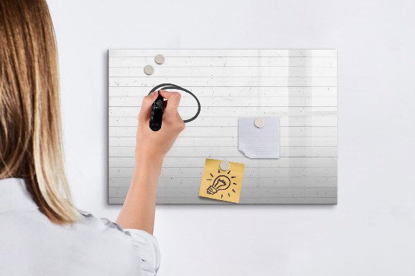 Decoratief glazen wandbord beschrijfbaar en magnetisch Bord voor foto's en notities