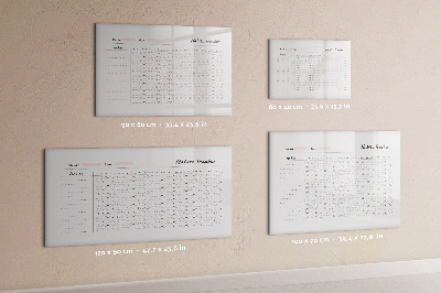 Memobord van glas met print inclusief neodymium magneten Gewoonteregistratie met een moderne twist