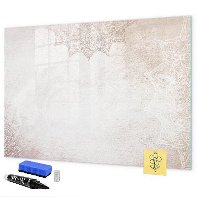 Decoratief glazen wandbord beschrijfbaar en magnetisch Notitie- en fotobord