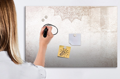 Decoratief glazen wandbord beschrijfbaar en magnetisch Notitie- en fotobord