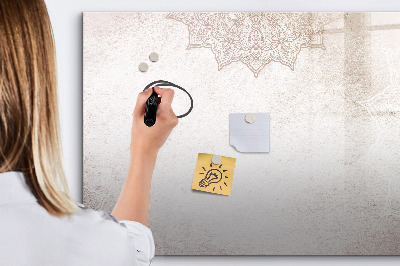Decoratief glazen wandbord beschrijfbaar en magnetisch Notitie- en fotobord