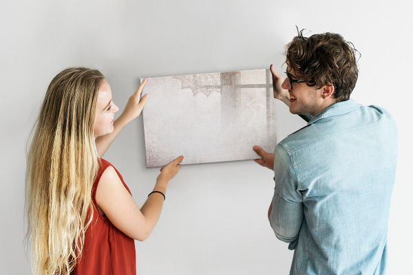 Decoratief glazen wandbord beschrijfbaar en magnetisch Notitie- en fotobord