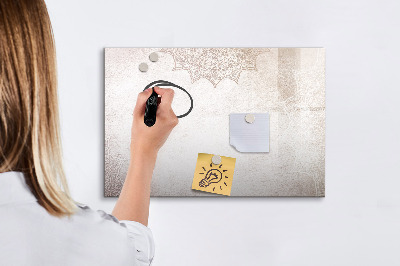 Decoratief glazen wandbord beschrijfbaar en magnetisch Notitie- en fotobord