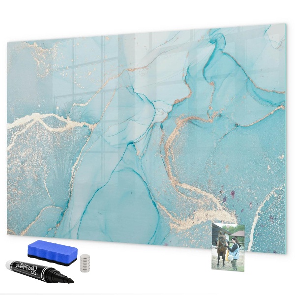 Memobord van glas met print inclusief neodymium magneten Een kleurrijk prikbord voor notities en foto's