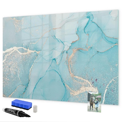 Memobord van glas met print inclusief neodymium magneten Een kleurrijk prikbord voor notities en foto's