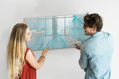 Memobord van glas met print inclusief neodymium magneten Een kleurrijk prikbord voor notities en foto's
