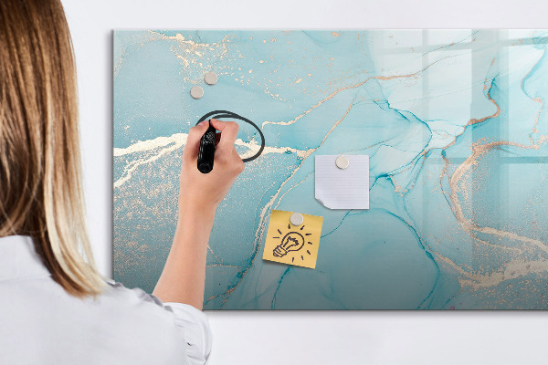 Memobord van glas met print inclusief neodymium magneten Een kleurrijk prikbord voor notities en foto's