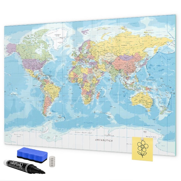 Een wereldkaart met persoonlijke herinneringen.