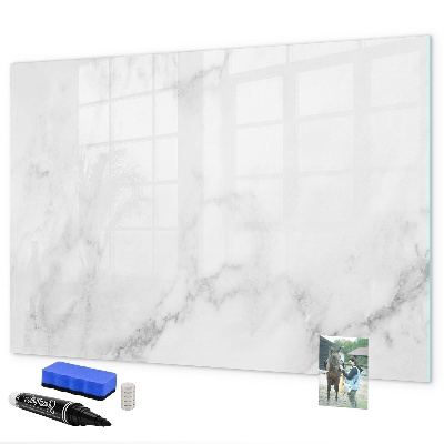 Memobord van glas met print inclusief neodymium magneten Modern prikbord voor notities en foto's