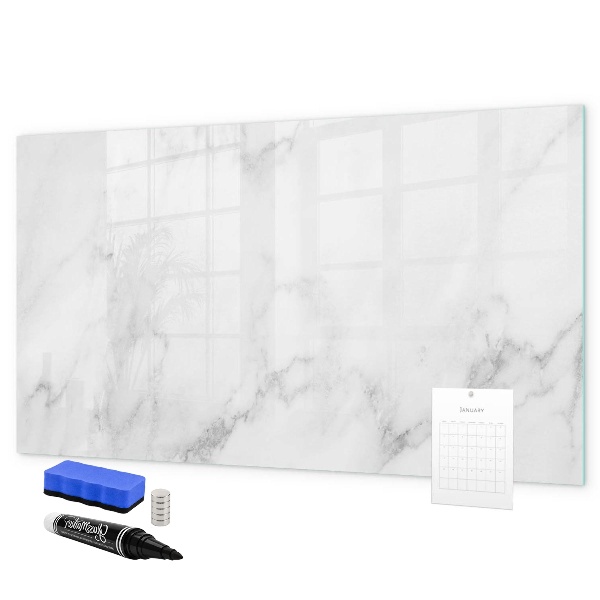 Memobord van glas met print inclusief neodymium magneten Modern prikbord voor notities en foto's