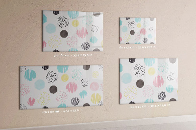 Decoratief glazen wandbord beschrijfbaar en magnetisch Een kleurrijk bord voor herinneringen en notities