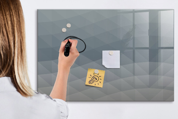 Decoratief glazen wandbord beschrijfbaar en magnetisch Herinneringen vastleggen in een moderne stijl.