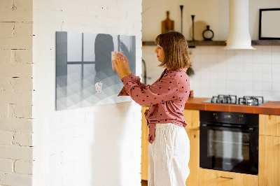 Decoratief glazen wandbord beschrijfbaar en magnetisch Herinneringen vastleggen in een moderne stijl.