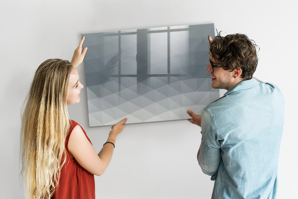 Decoratief glazen wandbord beschrijfbaar en magnetisch Herinneringen vastleggen in een moderne stijl.