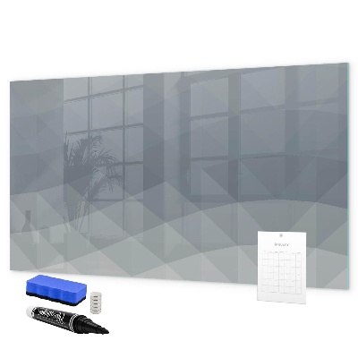 Decoratief glazen wandbord beschrijfbaar en magnetisch Herinneringen vastleggen in een moderne stijl.