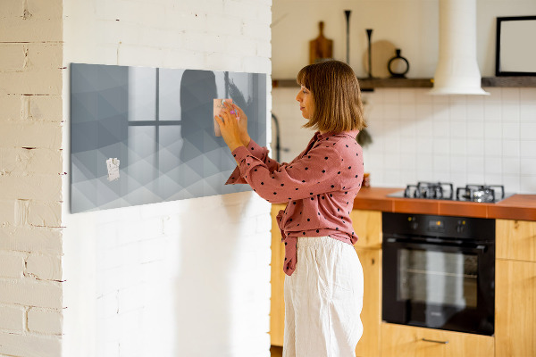 Decoratief glazen wandbord beschrijfbaar en magnetisch Herinneringen vastleggen in een moderne stijl.