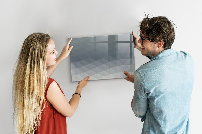 Decoratief glazen wandbord beschrijfbaar en magnetisch Herinneringen vastleggen in een moderne stijl.