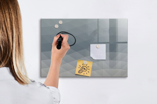 Decoratief glazen wandbord beschrijfbaar en magnetisch Herinneringen vastleggen in een moderne stijl.